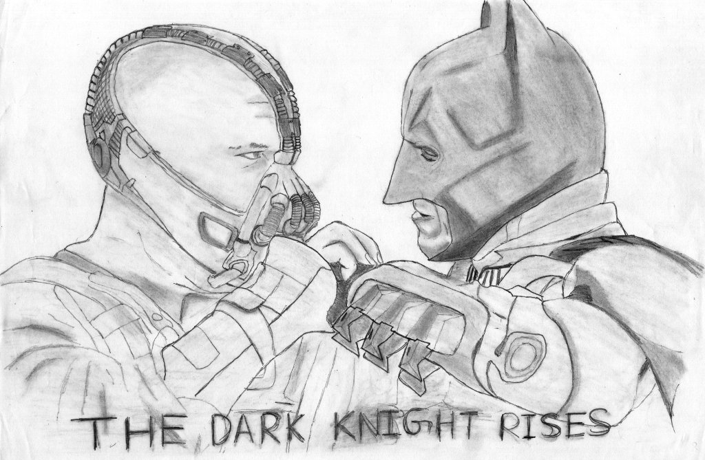 Bane vs Batman Sketch